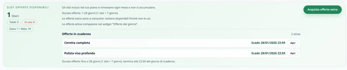 Dashboard Fleety con gestione offerte aziendali
